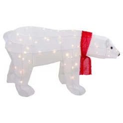 Northlight LED Lighted Tinsel Polar Bear Outdoor Christmas Decoration - 32" - Warm White Lights -Christmas Decorations Store GUEST 42aa6f39 feb5 4471 8e68 02a36e6ca035