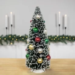 Northlight 12” Green Frosted Sisal Pine Artificial Tree Christmas Tabletop Decor
