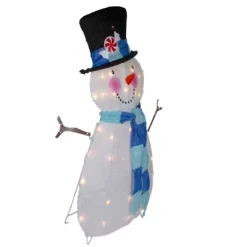 Northlight Lighted Chenille Snowman Outdoor Christmas Decoration - 32" - White Lights -Christmas Decorations Store GUEST 476d6024 992a 48ce b5fa f2b2a0c252f8