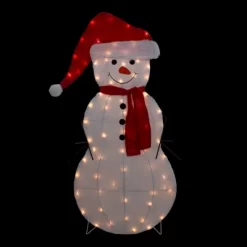 Northlight 42" Lighted 2D Chenille Snowman In Santa Hat Outdoor Christmas Decoration -Christmas Decorations Store GUEST 47eb5dd8 f7c4 4536 a9f1 c58e214153d9
