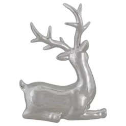 Northlight Shiny Ceramic Sitting Reindeer Christmas Decoration - 10" - Silver -Christmas Decorations Store GUEST 48887abe 484b 47bd 8095 c9e9e9c24a4f