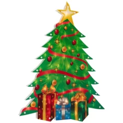 Northlight 22.5" Lighted Christmas Tree With Presents Window Silhouette -Christmas Decorations Store GUEST 493b259e ab3f 4cbc 8323 2c6625cc5329