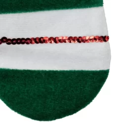 Northlight 18" Red And Green Velvet Sequin Stripe Christmas Stocking -Christmas Decorations Store GUEST 4950cb76 728f 4421 8983 245e685fe624