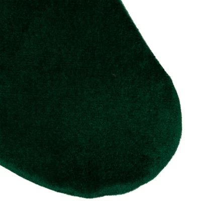 Northlight Traditional Velvet Hanging Christmas Stocking - 19" - Green 6 Northlight Traditional Velvet Hanging Christmas Stocking - 19" - Green - Image 4