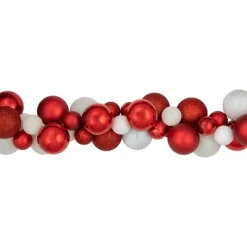 Northlight 6' Red And White 3-Finish Shatterproof Ball Christmas Garland -Christmas Decorations Store GUEST 4d18fb18 69ab 41c3 bba5 3f34e1d0885d