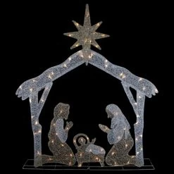 Northlight LED Lighted Holy Family Nativity Scene Outdoor Christmas Decoration - 44" - Warm White -Christmas Decorations Store GUEST 50cc0f0e b6f2 4705 8188 5d5382637ae7