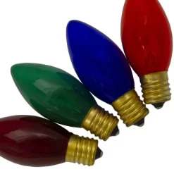 Northlight Pack Of 4 Multi-Colored C9 Transparent Christmas Replacement Bulbs