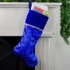 Northlight 20.5" Royal Blue And Silver Swirl Christmas Stocking With Velveteen Cuff -Christmas Decorations Store GUEST 52bc1d89 7084 4676 ae3d 80521395f6d7