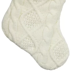Northlight Cable Knit Christmas Stocking With Faux Fur Cuff - 20.5" - Cream And Beige -Christmas Decorations Store GUEST 5331c61e abdc 44eb a6b3 ec6bac512330