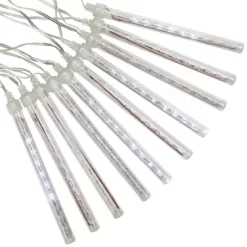 Northlight LED Dripping Icicle Christmas Tube Lights - White - 14.25' Clear Wire - 10ct -Christmas Decorations Store GUEST 5456268c abce 4d1e aee0 7416d2625295