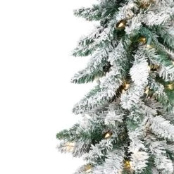 Northlight Pre-Lit Pencil Flocked Alpine Artificial Christmas Tree - 5' - Clear Lights -Christmas Decorations Store GUEST 558beccf 6c70 4d18 adc4 0ee5101f2fa1