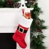 Northlight 20" Red And White Velveteen Santa Claus Belt Buckle Christmas Stocking -Christmas Decorations Store GUEST 55a07700 1cc1 45f8 98cb 543c508518dc