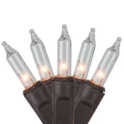 Northlight Mini Net Style Incandescent Christmas Lights - 2' X 8' - Clear - Brown Wire