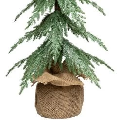 Northlight Mini Icy Pine Christmas Tree In Burlap Base - 24" - Unlit -Christmas Decorations Store GUEST 56c143d4 1f3d 4f45 8b63 9b77565a2e00