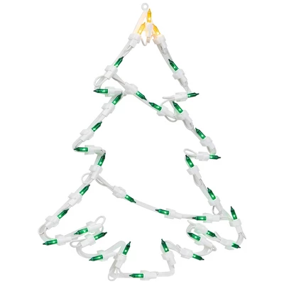 Northlight Lighted Christmas Tree Window Silhouette Decoration - 15" - Green And Yellow Lights 5 Northlight Lighted Christmas Tree Window Silhouette Decoration - 15" - Green And Yellow Lights - Image 3