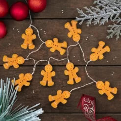 Northlight 10-Count LED Orange Gingerbread Men Christmas Fairy Lights, 4ft, Copper Wire 10 Northlight 10-Count LED Orange Gingerbread Men Christmas Fairy Lights, 4ft, Copper Wire -Christmas Decorations Store GUEST 57e9d9f9 118f 4d9a bc01 2b0c3aaff782