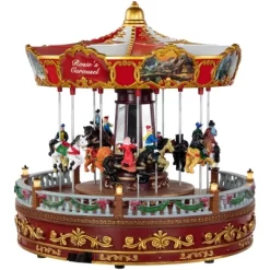 Northlight 14" LED Lighted Animated And Musical Carousel Christmas Decoration -Christmas Decorations Store GUEST 5837cf2f e624 4975 a872 869d10d2b4d5