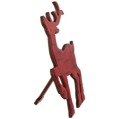 Northlight Glossy Standing Reindeer Christmas Decoration - 8" - Red 6 Northlight Glossy Standing Reindeer Christmas Decoration - 8" - Red - Image 4