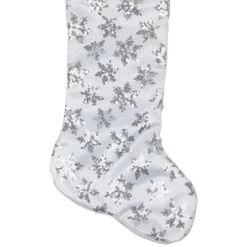 Northlight 19 White And Silver Sequin Snowflake Christmas Stocking -Christmas Decorations Store GUEST 58fb501e 66a9 4ce6 b164 8935a071bf6c