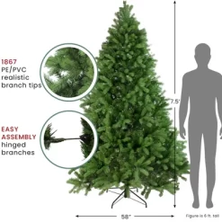 Northlight Real Touch™️ Full Noble Fir Artificial Christmas Tree - Unlit - 7.5' -Christmas Decorations Store GUEST 59346ff3 204c 4395 8cd4 2f87668e3a09