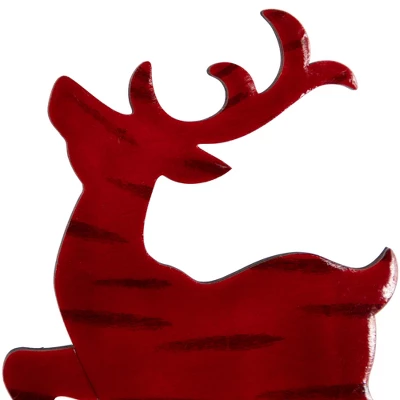Northlight Glossy Standing Reindeer Christmas Decoration - 8" - Red 7 Northlight Glossy Standing Reindeer Christmas Decoration - 8" - Red - Image 5