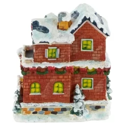 Northlight Two Story Snowy House With Garland And Wreaths Christmas Village Decoration - 4" -Christmas Decorations Store GUEST 5a8d8a66 2b26 4304 8fd0 0d9c8ae1997d