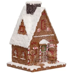 Northlight Frosted Gingerbread House With Gingerbread Man Christmas Decoration - 8.5" -Christmas Decorations Store GUEST 5af86a66 29ed 48b4 a52f 5af8c8167fa1