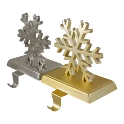 Northlight Set Of 2 Gold And Silver Shiny Snowflake Christmas Stocking Holders -Christmas Decorations Store GUEST 5b202977 36fc 46b0 ac0e e37b65b3cb6a