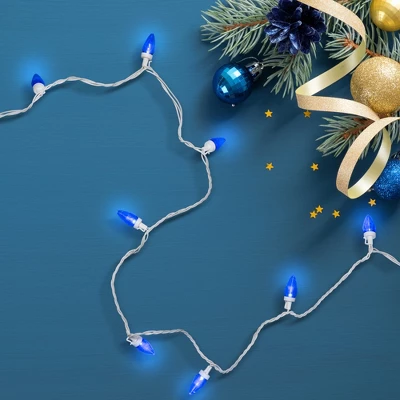 Northlight LED C7 Christmas Lights - Blue - 16' - White Wire - 25ct 4 Northlight LED C7 Christmas Lights - Blue - 16' - White Wire - 25ct - Image 2