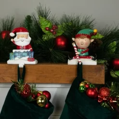 Northlight Santa And Elf Christmas Stocking Holders - 5" - Set Of 2 -Christmas Decorations Store GUEST 5dce0119 44a3 42a8 8431 fd8fd6e40ace