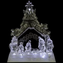 Northlight LED Lighted Nativity Scene In Stable Acrylic Christmas Decoration - 10.75" -Christmas Decorations Store GUEST 5de382de cace 4ad0 9723 58b0ba663213
