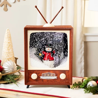 Northlight LED Lighted Musical Snowing Snowman TV Set Christmas Decoration - 12" 3 Northlight LED Lighted Musical Snowing Snowman TV Set Christmas Decoration - 12"