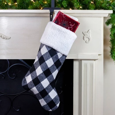 Northlight 23" Black And White Rustic Checkered Christmas Stocking 3 Northlight 23" Black And White Rustic Checkered Christmas Stocking