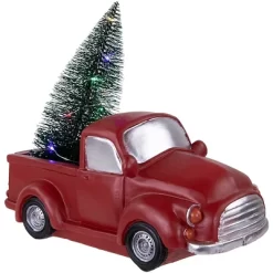 Northlight LED Lighted Pine Tree In Vintage Truck Christmas Decoration - 10" - Red -Christmas Decorations Store GUEST 609190d8 c3a1 470f ab97 4d53a9caa037