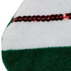 Northlight 18" Red And Green Velvet Sequin Stripe Christmas Stocking -Christmas Decorations Store GUEST 60e70ccb ab4c 4871 9579 a03fb206602e