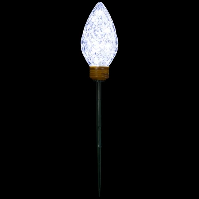 Northlight LED Lighted C9 Style Christmas Pathway Lawn Stakes - 8'- Clear - 5ct 6 Northlight LED Lighted C9 Style Christmas Pathway Lawn Stakes - 8'- Clear - 5ct - Image 4