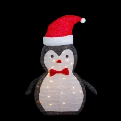 Northlight 28" LED Lighted Tinsel Penguin In Santa Hat Outdoor Christmas Decoration 9 Northlight 28" LED Lighted Tinsel Penguin In Santa Hat Outdoor Christmas Decoration -Christmas Decorations Store GUEST 6283f4c9 7ed6 435d 9c33 5003d183e42b