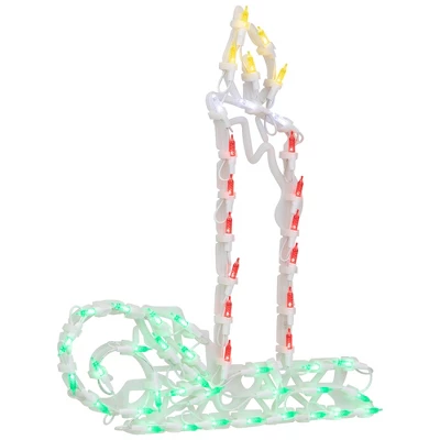 Northlight LED Lighted Candle Christmas Window Silhouette - 17.5" - Multicolor Lights 5 Northlight LED Lighted Candle Christmas Window Silhouette - 17.5" - Multicolor Lights - Image 3