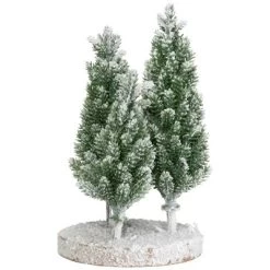 Northlight Frosted Trio Of Pine Trees Christmas Decoration - 8" - Unlit -Christmas Decorations Store GUEST 643346e4 afd0 4510 99ac 8032fb465914