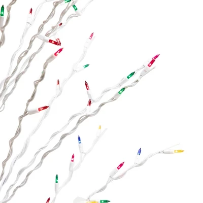 Northlight 4' Prelit Artificial Christmas Tree White Lighted Cascade Twig Outdoor Decoration - Multi-Color Lights 8 Northlight 4' Prelit Artificial Christmas Tree White Lighted Cascade Twig Outdoor Decoration - Multi-Color Lights - Image 6