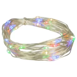 Northlight 50-Count Multicolor LED Micro Fairy Christmas Lights - 16ft, Copper Wire