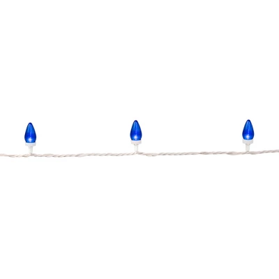 Northlight LED C7 Christmas Lights - Blue - 16' - White Wire - 25ct 5 Northlight LED C7 Christmas Lights - Blue - 16' - White Wire - 25ct - Image 3
