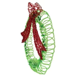 Northlight 20" Green And Red Lighted Wreath And Bow Christmas Window Silhouette Decoration -Christmas Decorations Store GUEST 6e82ca6e ea43 494c af62 950fa6dff6a6