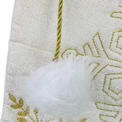 Northlight 20" Cream With Gold Snowflakes Christmas Stocking With Faux Fur Cuff -Christmas Decorations Store GUEST 70387c5a 35df 42e6 9126 5e8090ec0cdf