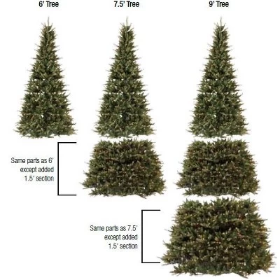 Northlight Pre-Lit Extend-A-Tree Adjustable Artificial Christmas Tree - 6' To 9' - Clear Lights 3 Northlight Pre-Lit Extend-A-Tree Adjustable Artificial Christmas Tree - 6' To 9' - Clear Lights