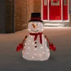Northlight 32" Lighted 3D Chenille Snowman In Top Hat Outdoor Christmas Decoration -Christmas Decorations Store GUEST 73987cb0 0174 4a24 b9e5 3c62034374b1