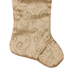 Northlight 20.5" Gold Glittered Swirl Christmas Stocking With Velveteen Cuff -Christmas Decorations Store GUEST 73b82589 58ff 4729 8c89 c8a9e54ed373
