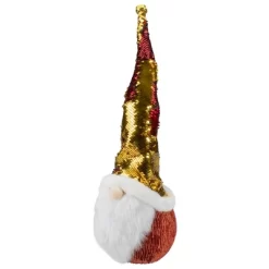Northlight Santa Gnome Head With Sequined Jingle Bell Hat Christmas Decoration - 20" - Gold And Red -Christmas Decorations Store GUEST 763cc1fc 4f70 4e1a b563 98a4b9f30365