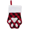 Northlight 15.5" Red And Black Buffalo Plaid Pet Embroidered Christmas Stocking -Christmas Decorations Store GUEST 76806937 04b7 463c 8dc3 c4fa768dcce5