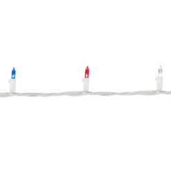 Northlight Patriotic LED Mini Christmas Light Set - 15.5' White Wire - 50ct -Christmas Decorations Store GUEST 795a27ba 22e1 4521 b12d 25279000d6d3 1